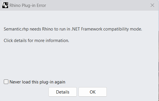 Fig 3: Example .NET Framework error message